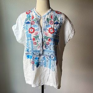 Johnny Was Embroidered Top